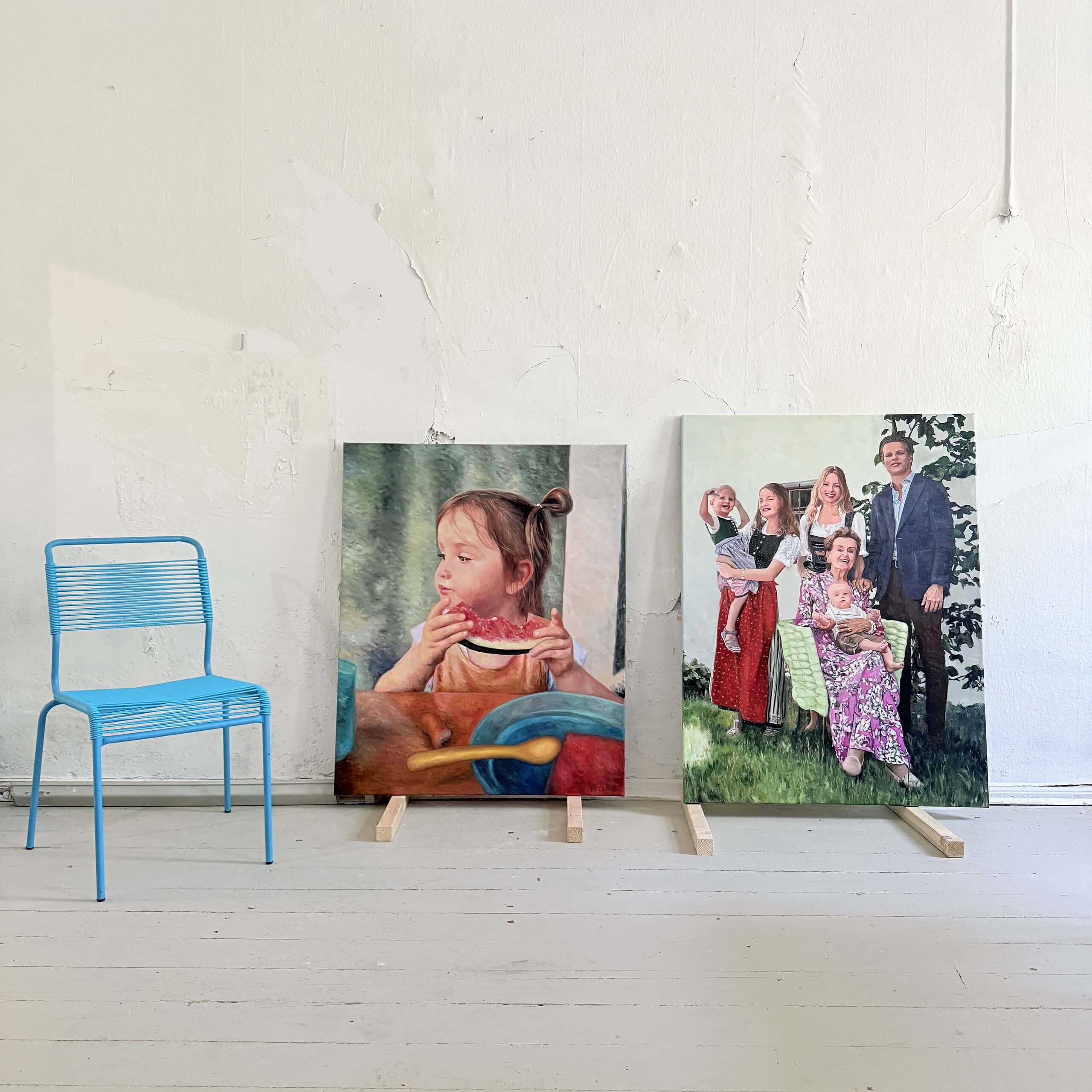 portraitmalerei basel familie