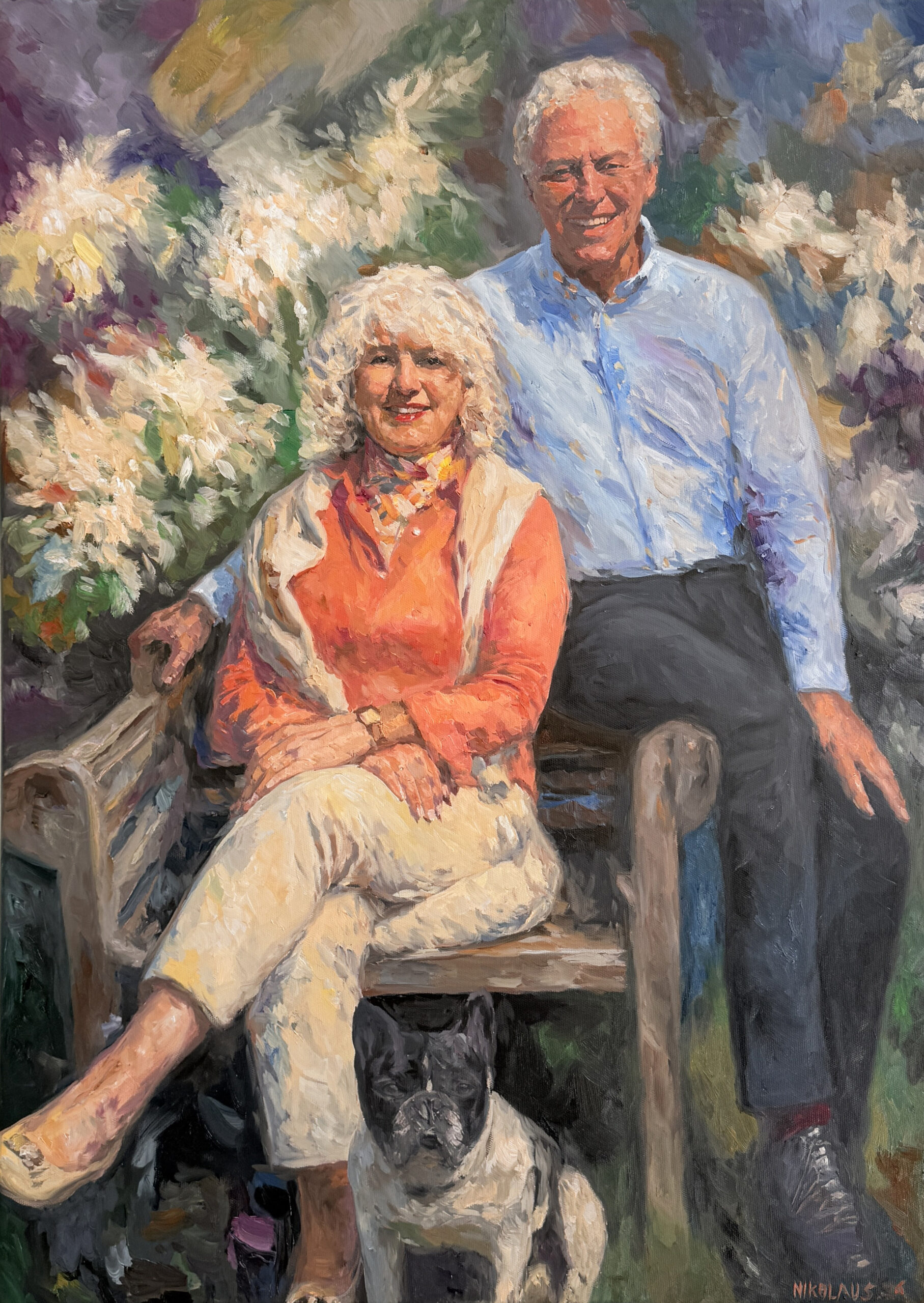portraitmalerei schweiz paar im garten portraitmalerei schweiz paar im garten